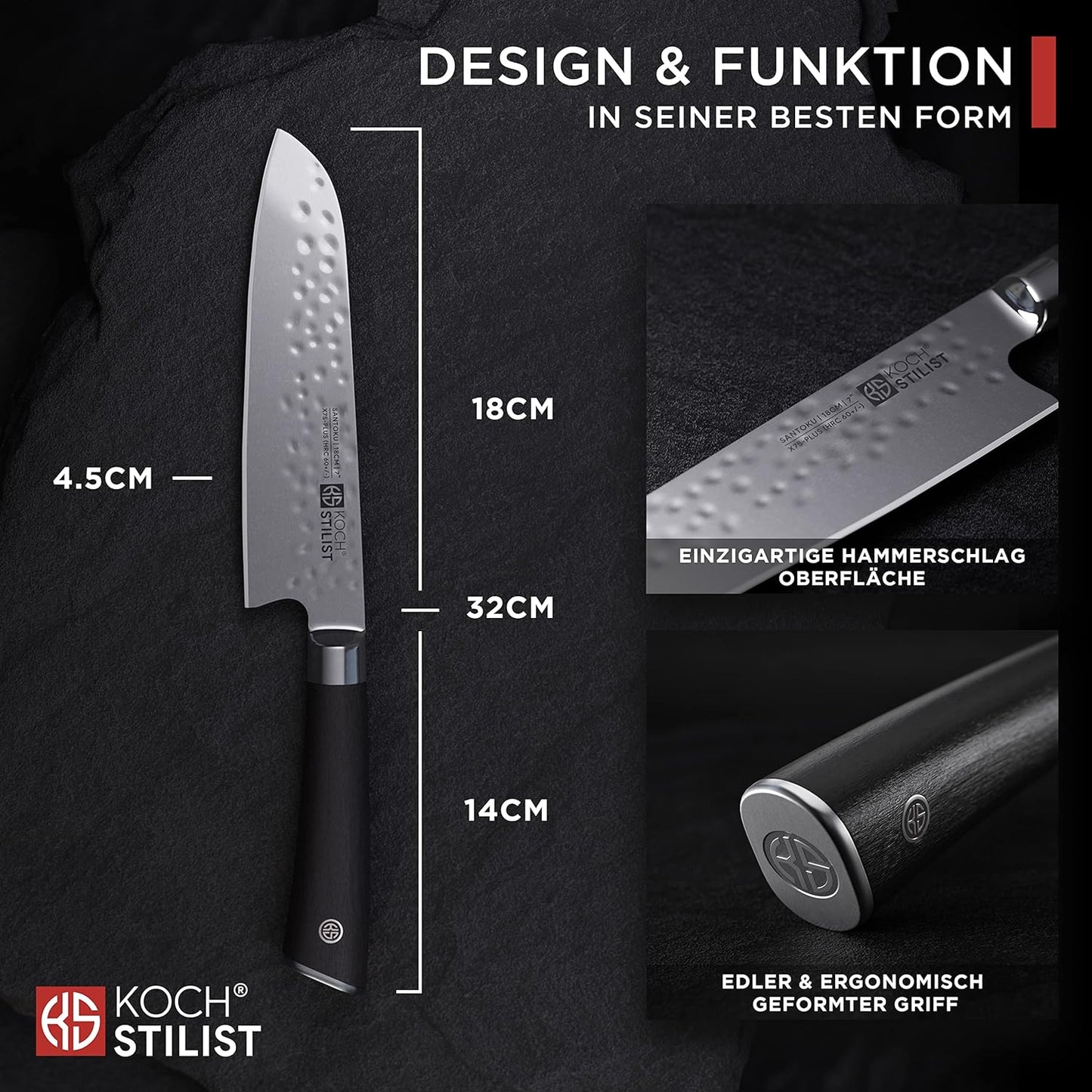 Santoku Messer, Santoku 18cm
