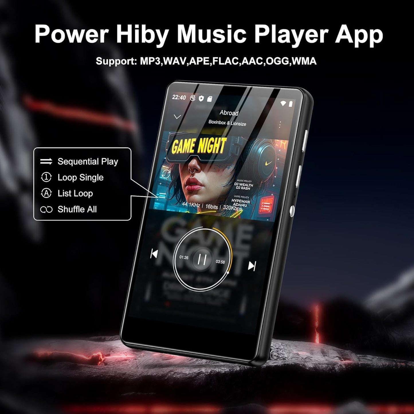 MP3 & MP4 Player, Schwarz-16GB