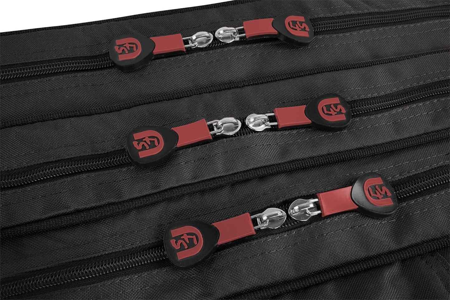 Rutentasche Rod Case mit 3 Ruten-Fächern, Dunkelschwarz 3 Innenfächer 190 cm