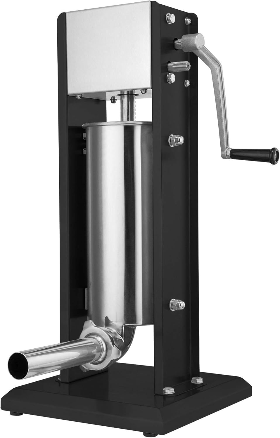 Wurstfüllmaschine mit 4 Füllrohren, 5 Liter / Schwarz