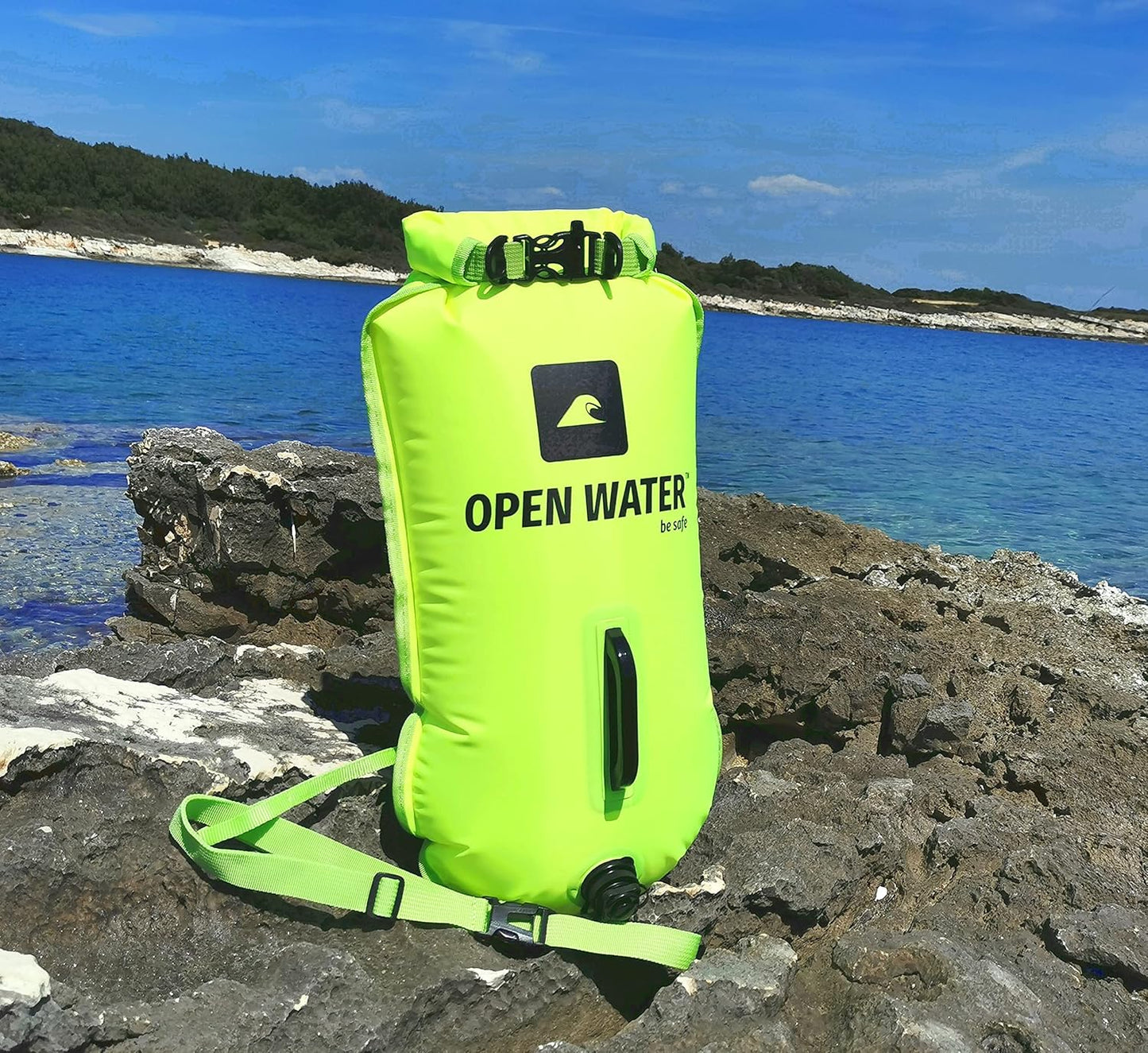 Aufblasbare Schwimmboje XL mit Stauraum, 28L