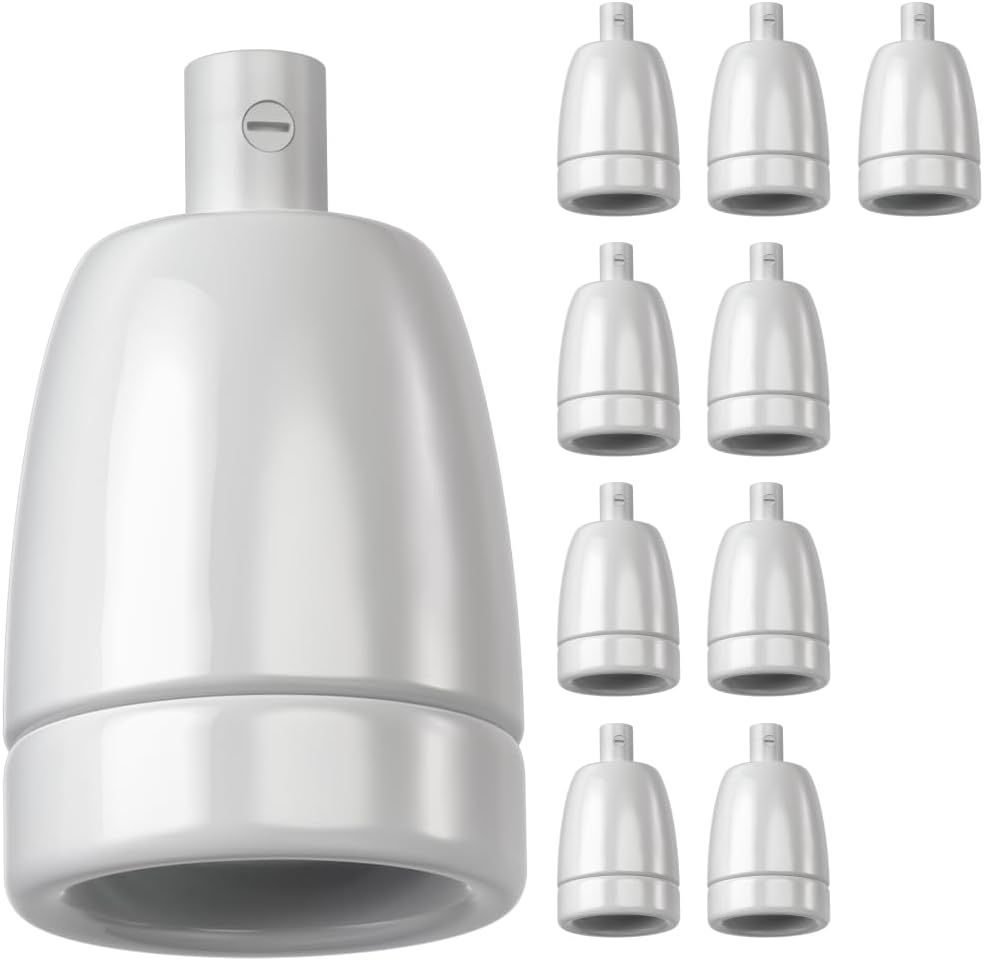 10er-Pack E27 Lampenfassung, 10 Stück (1er Pack) Weiss