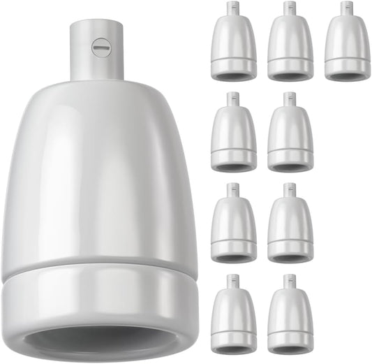 10er-Pack E27 Lampenfassung, 10 Stück (1er Pack) Weiss