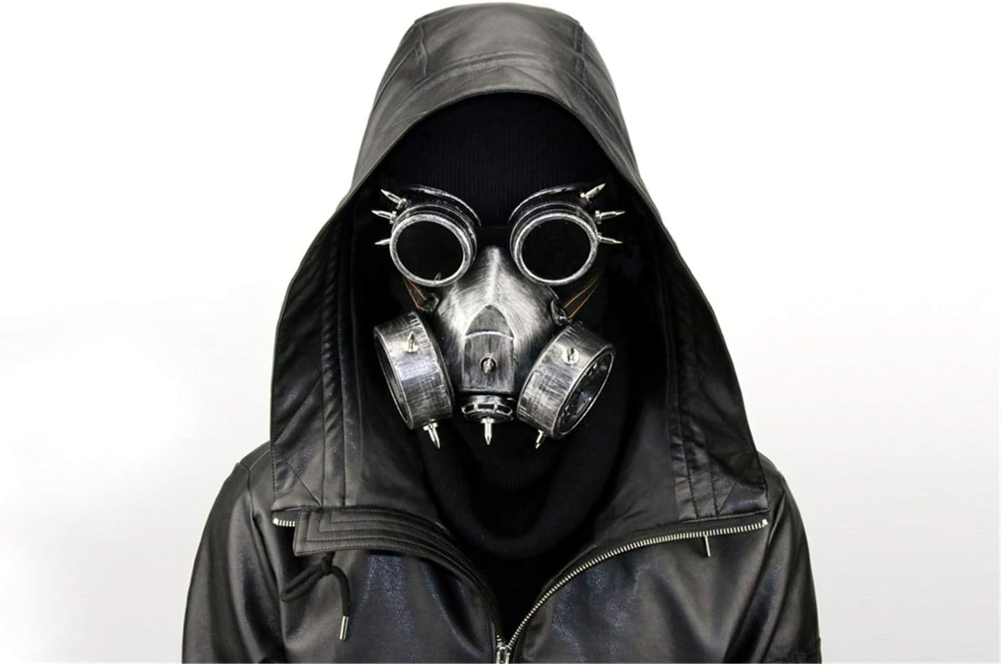 Steampunk Schädelmaske, Silber