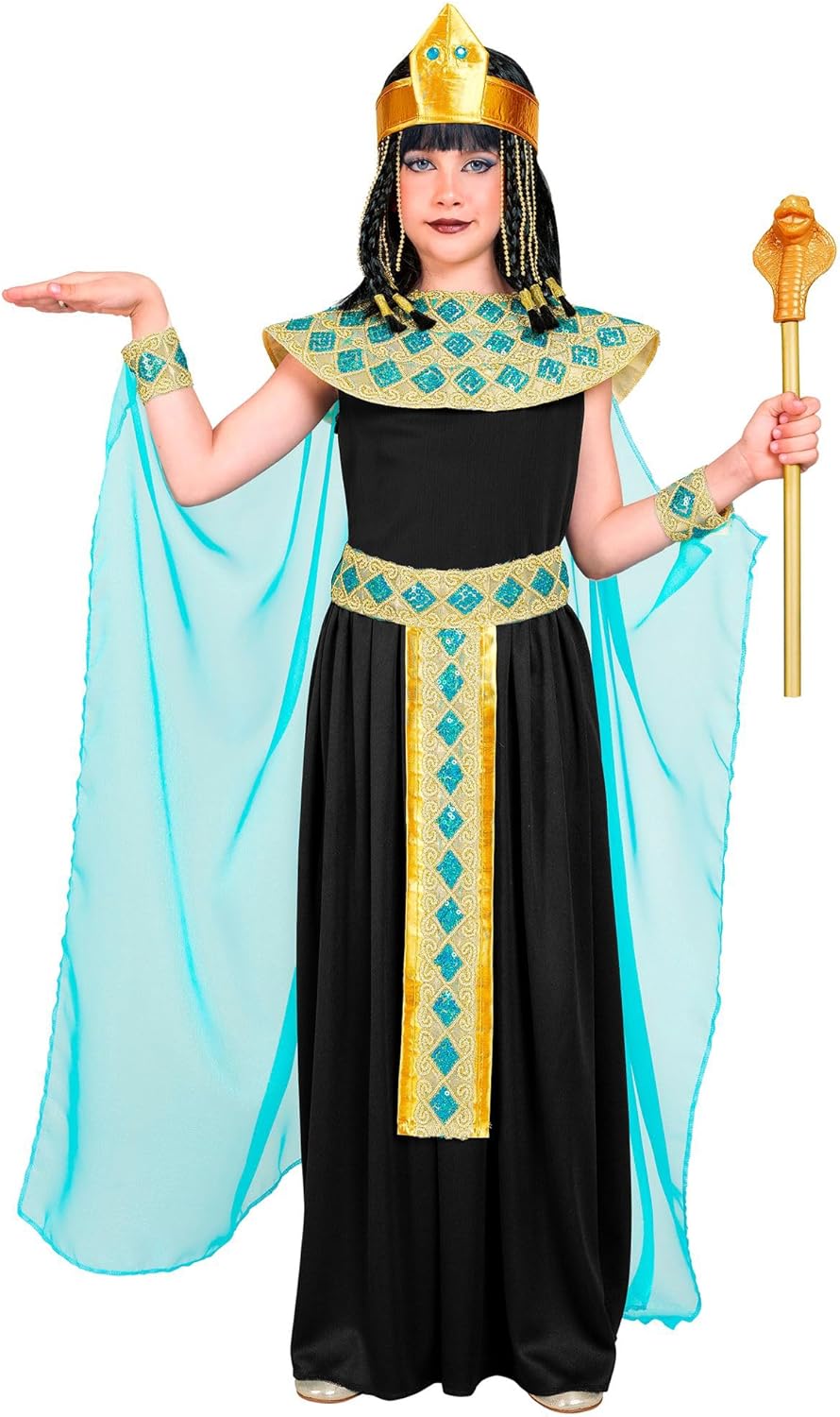 Kinderkostüm Cleopatra, 116 Schwarz
