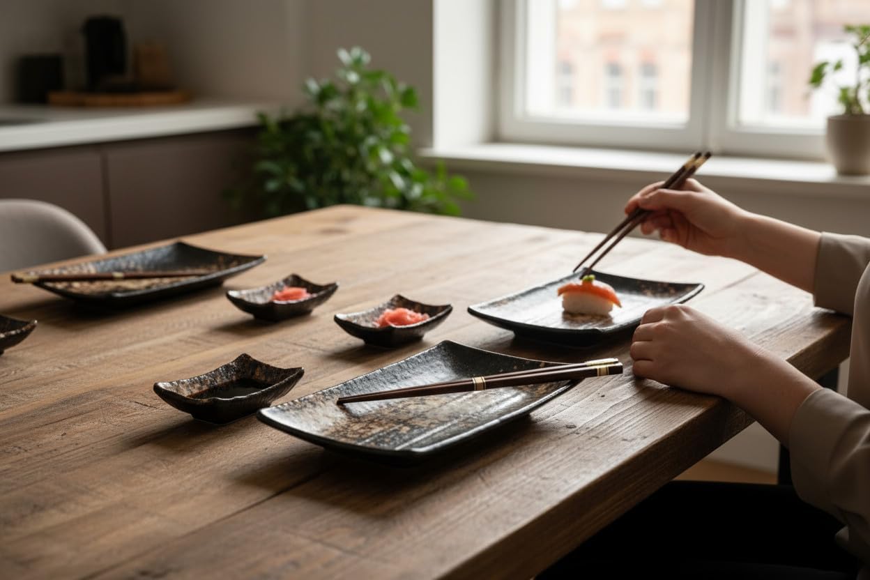 6-teiliges Sushi-Teller-Set, Dragonfire
