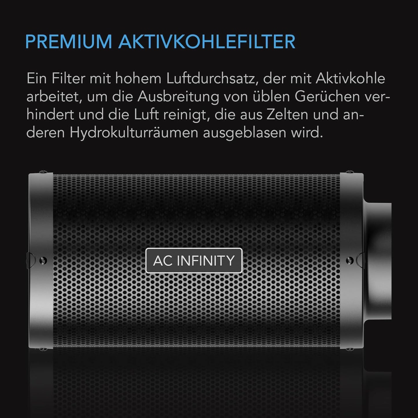 Aktivkohlefilter für Kanalventilator, 6-Inch