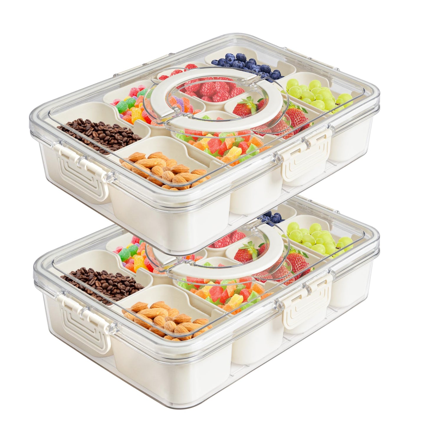 Snackbox Organizer mit 8 Fächern (2 Stück)