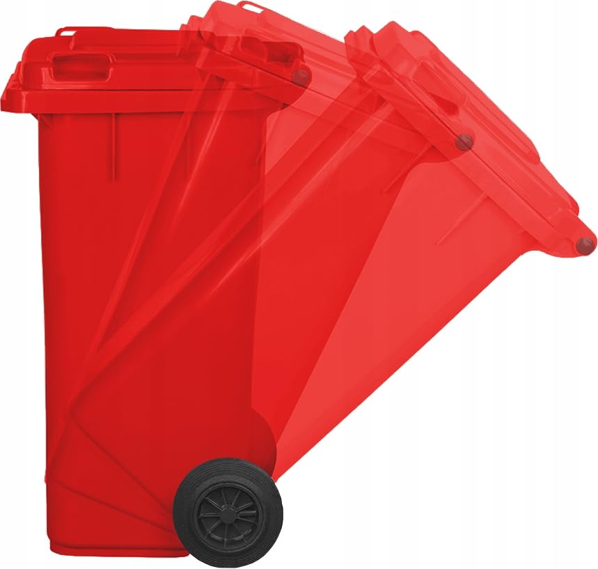 Mülltonne, 120L, Rot