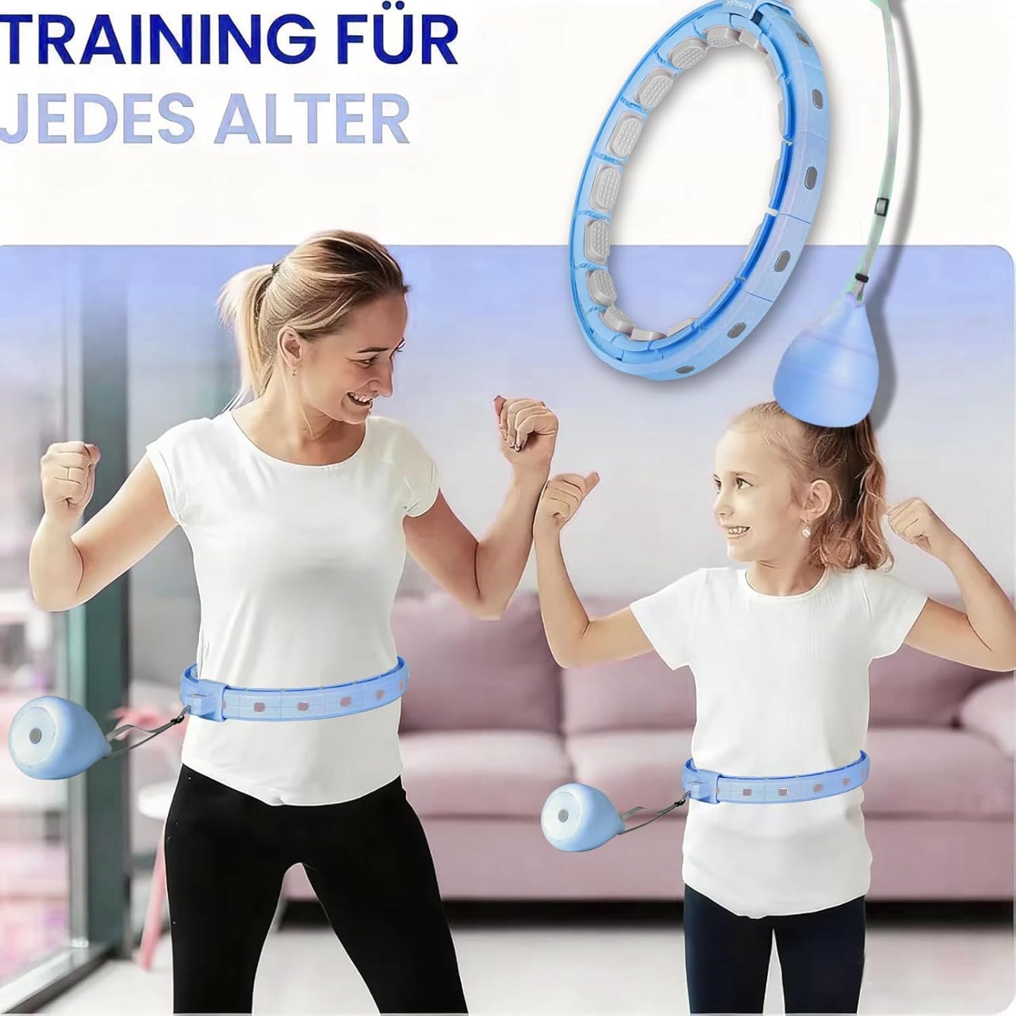 Hula Hoop mit Massagenoppen, Blau