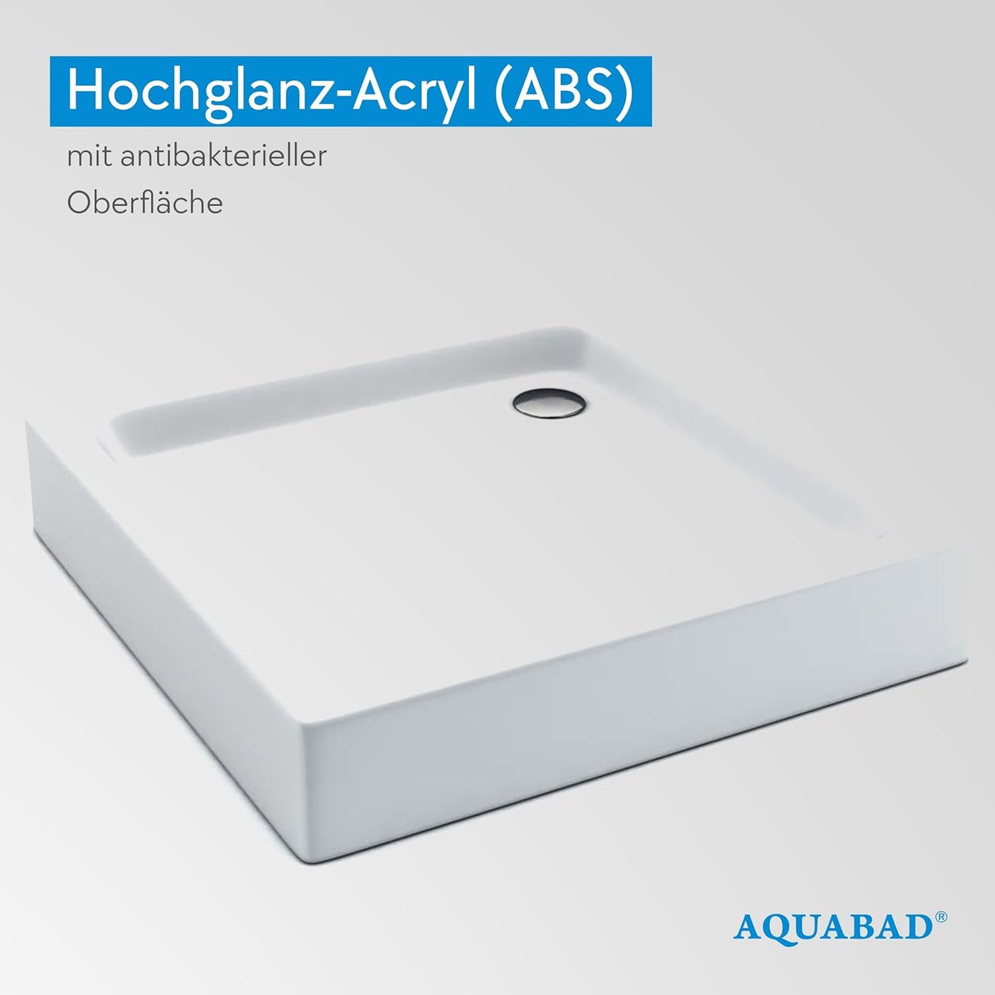 Duschwanne Forta Plus mit LeakProtect Technologie, 90 x 90 x 17 cm Smooth White