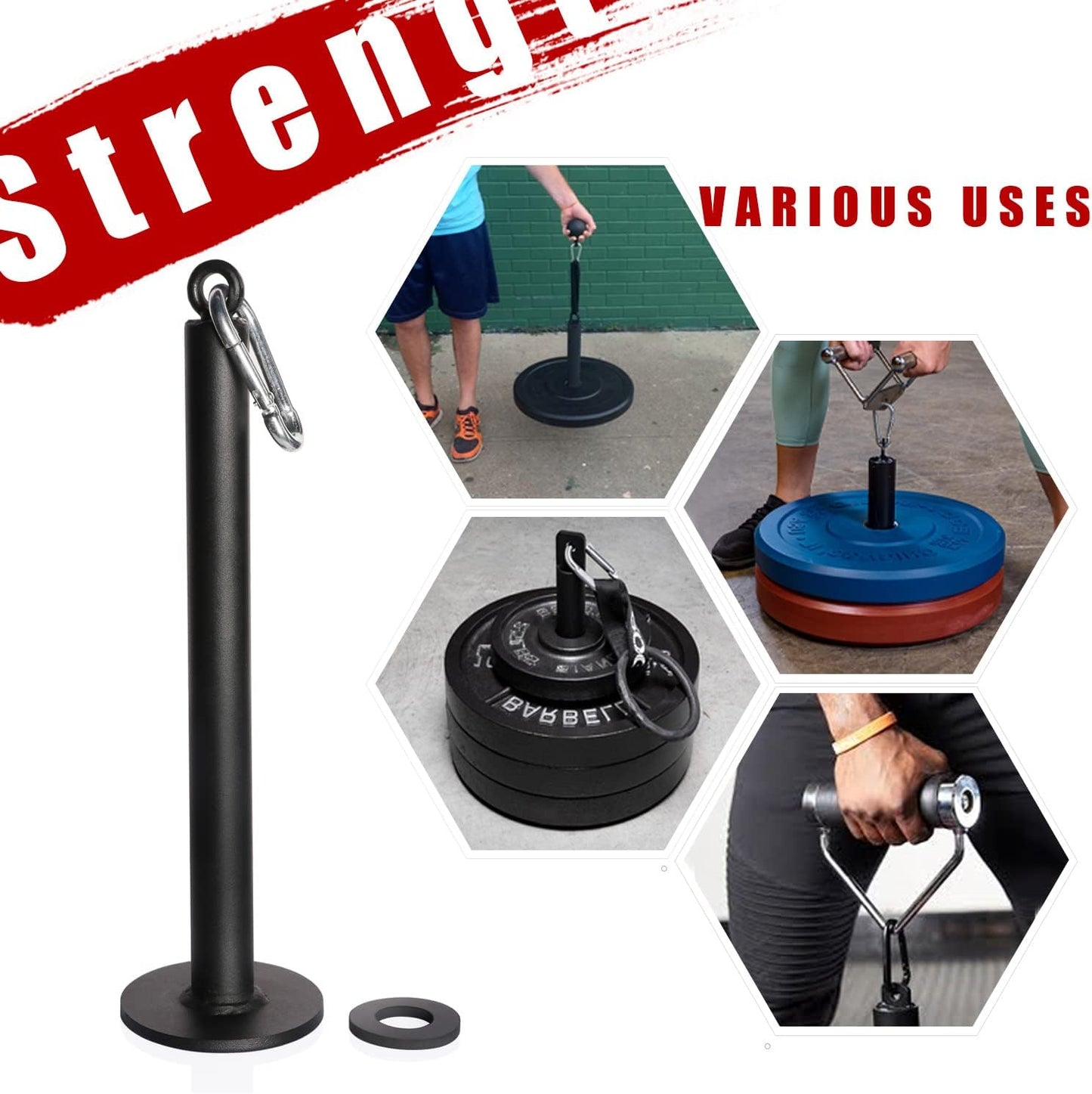 Gewichtsplatte Ladestift für Home Gym, Black