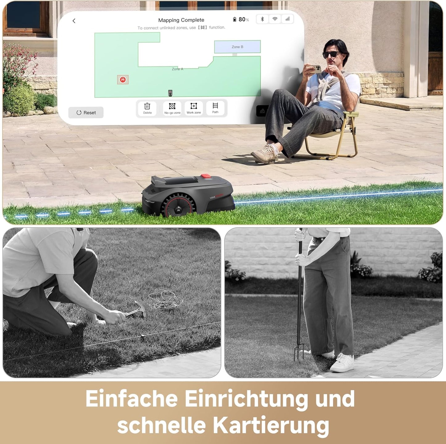ViAX 250 Mähroboter ohne Begrenzungskabel