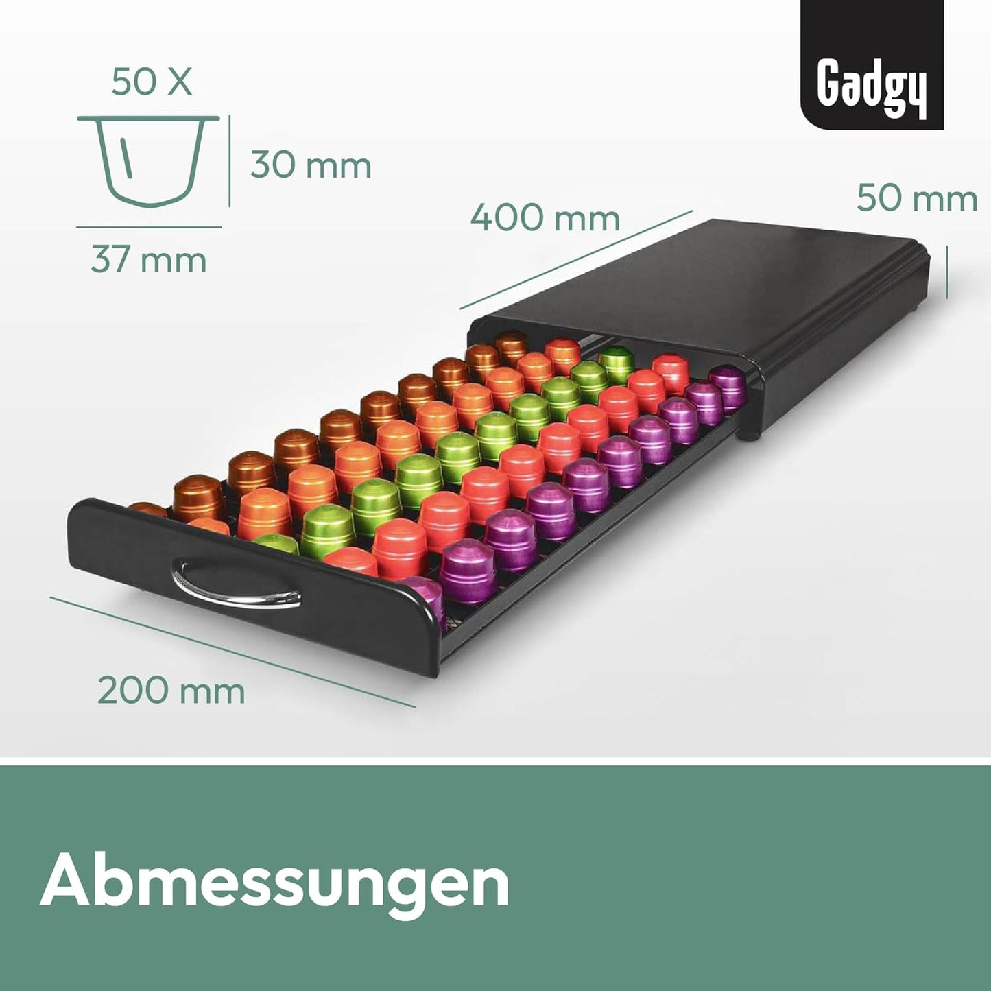 Kapselhalter für Nespresso, 50 Kapseln, 50 Nespresso Pods