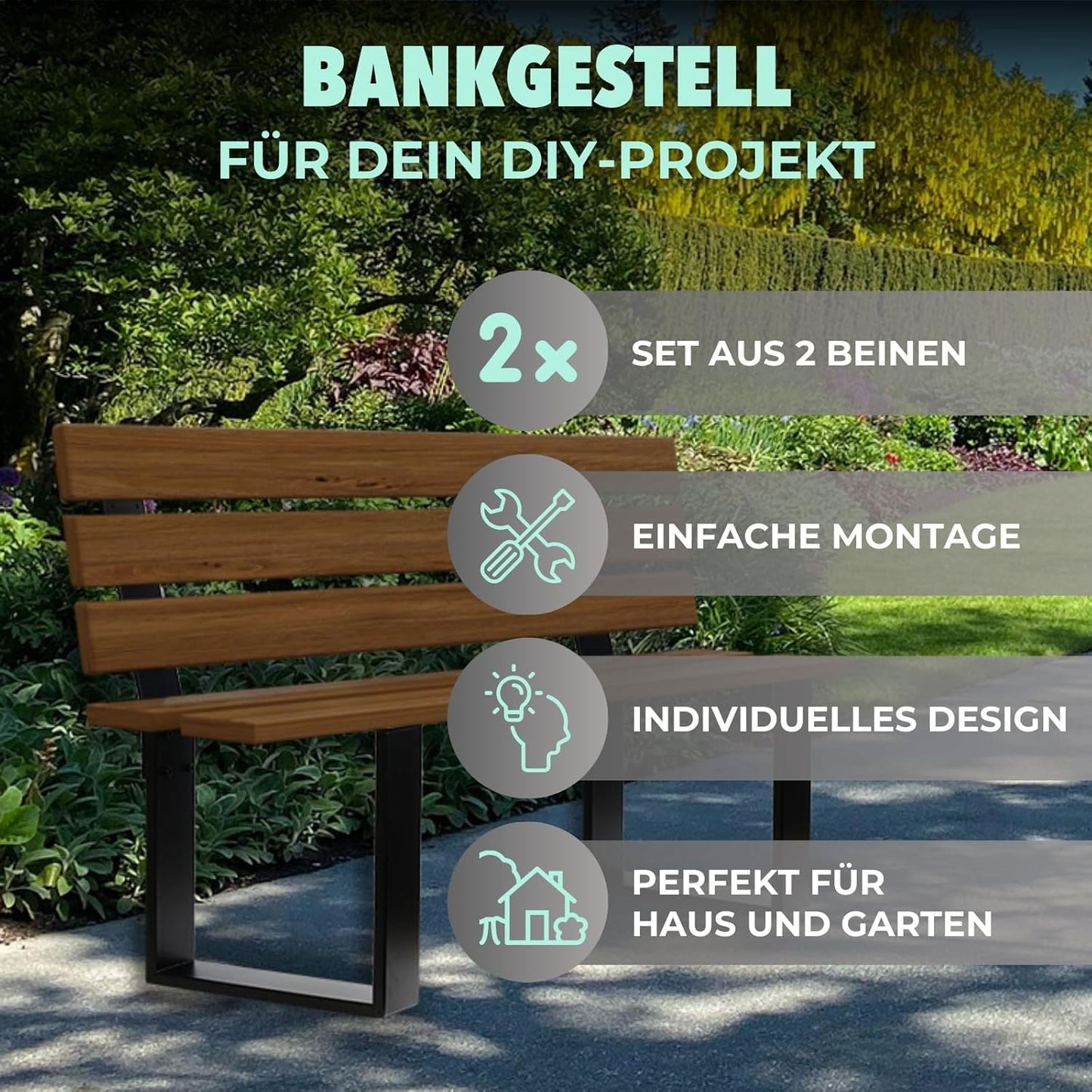 Bankgestell aus Stahl