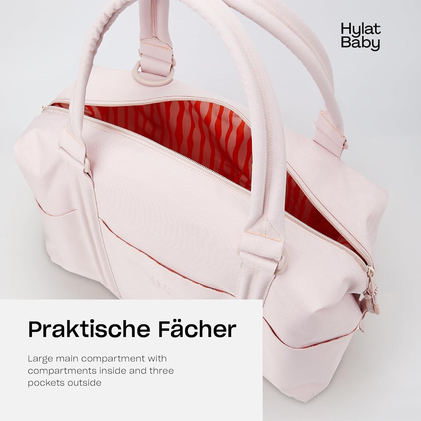Baby Wickeltasche mit gepolstertem Fach, wasserdicht, Rosa