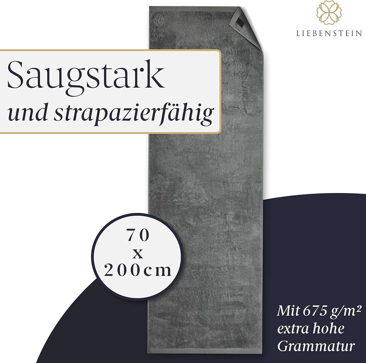 Saunatuch Set, Anthrazit