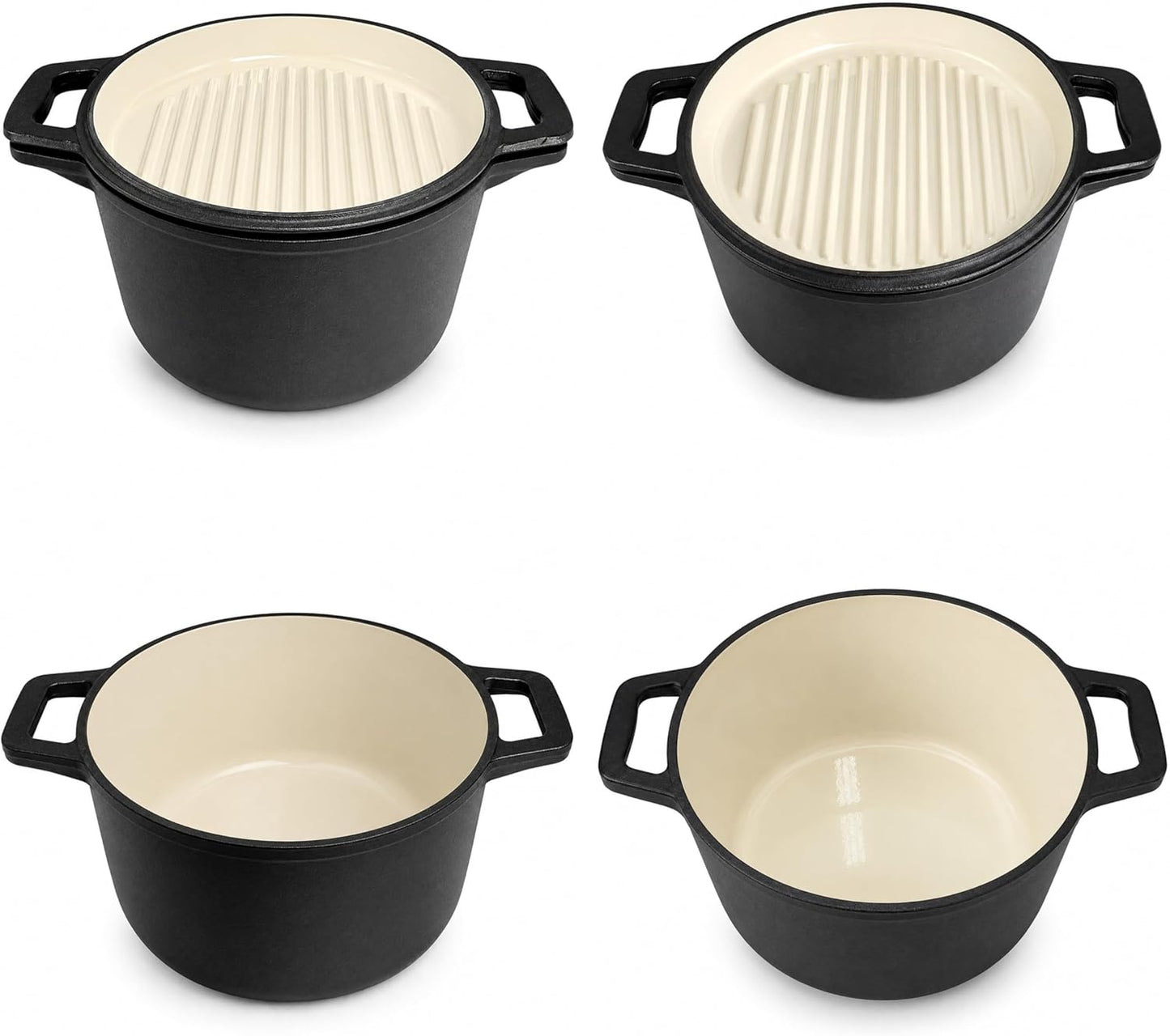 Kessel mit Grillpfanne und Dreibein, 8L