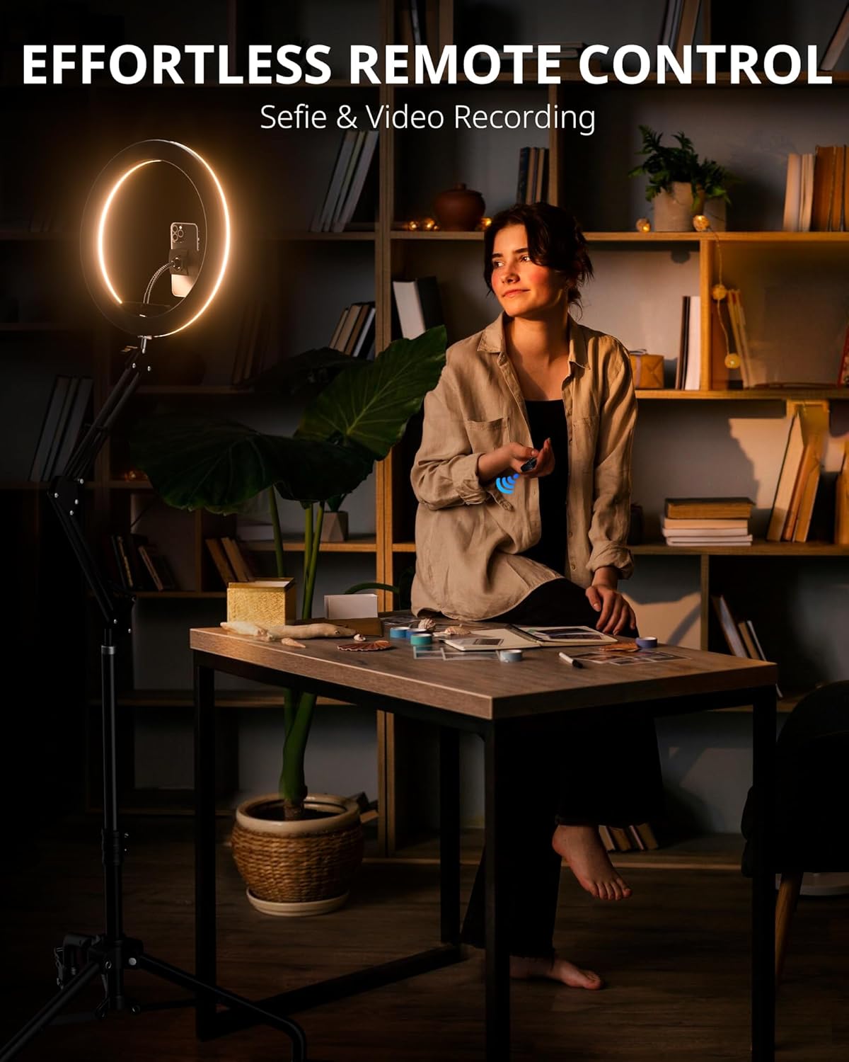Ringlicht mit Stativ und Handyhalterung