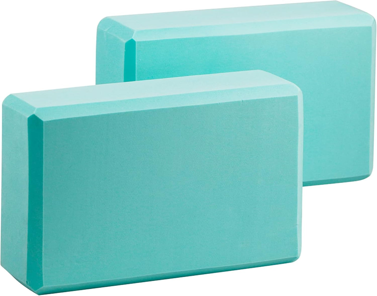 Yoga- und Gymnastikblöcke-Set, 23 x 15 x 7.5 cm Türkis