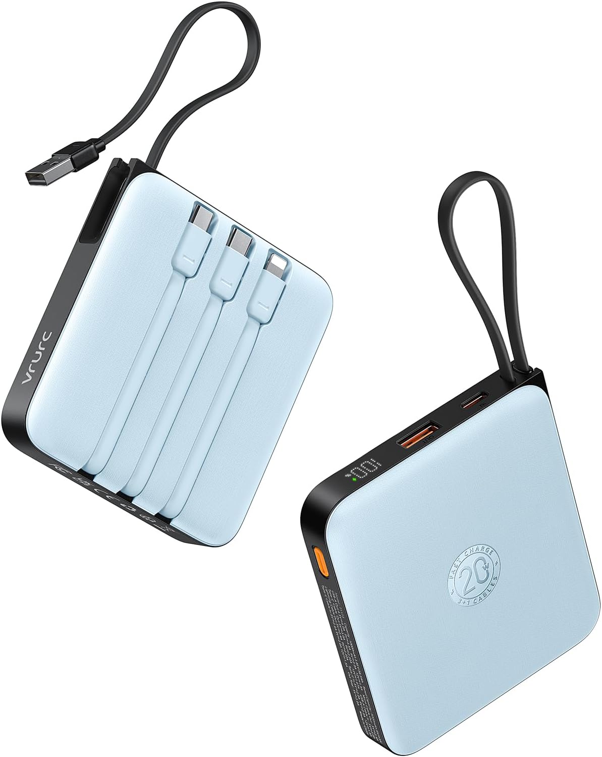Powerbank mit Schnellladefunktion, Blau