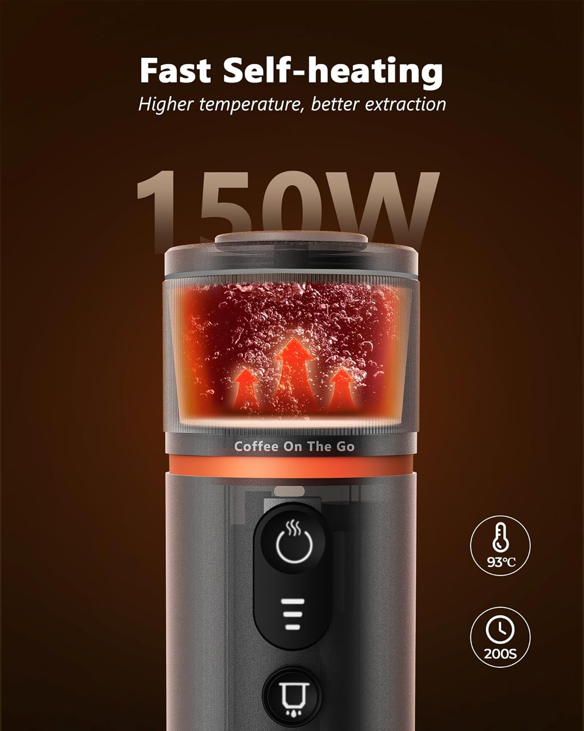 Espressomaschine für Camping, Silber