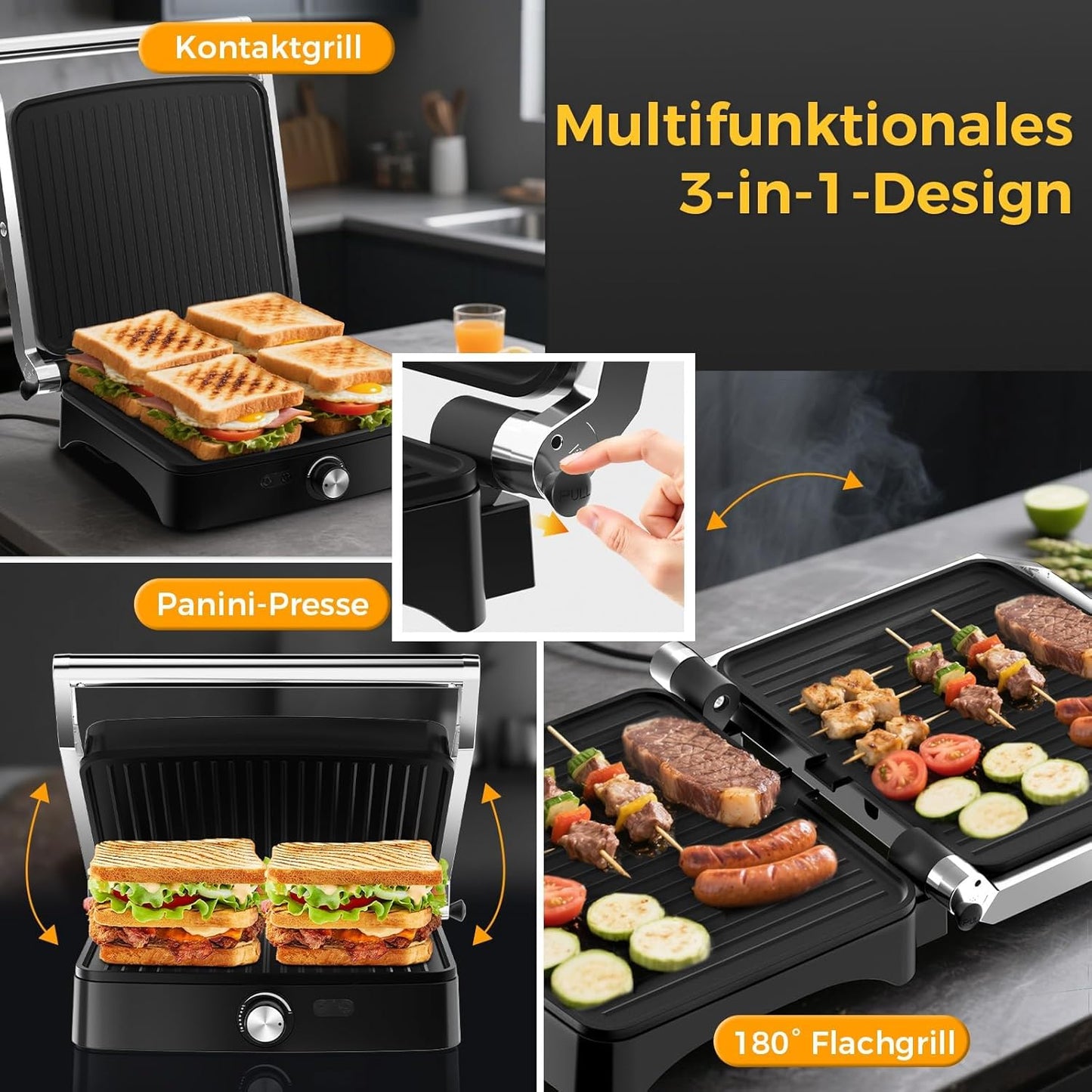Kontaktgrill mit Temperaturregler, ABC19A