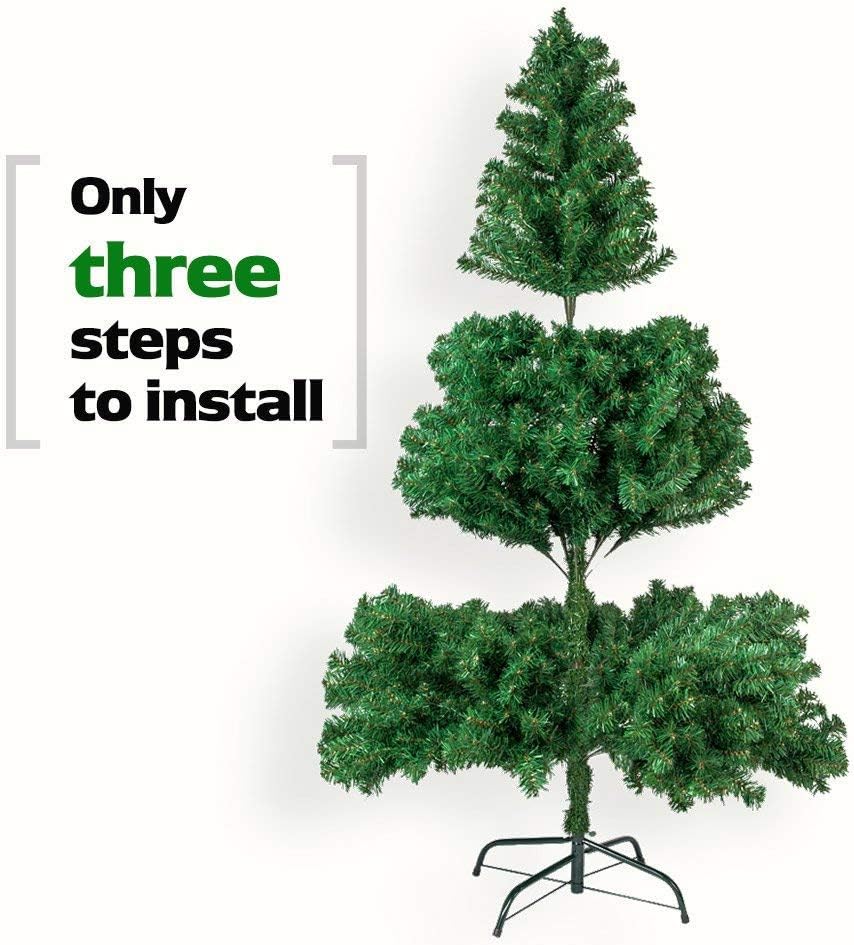 Künstlicher Weihnachtsbaum mit Metallständer, Grün, 210 cm