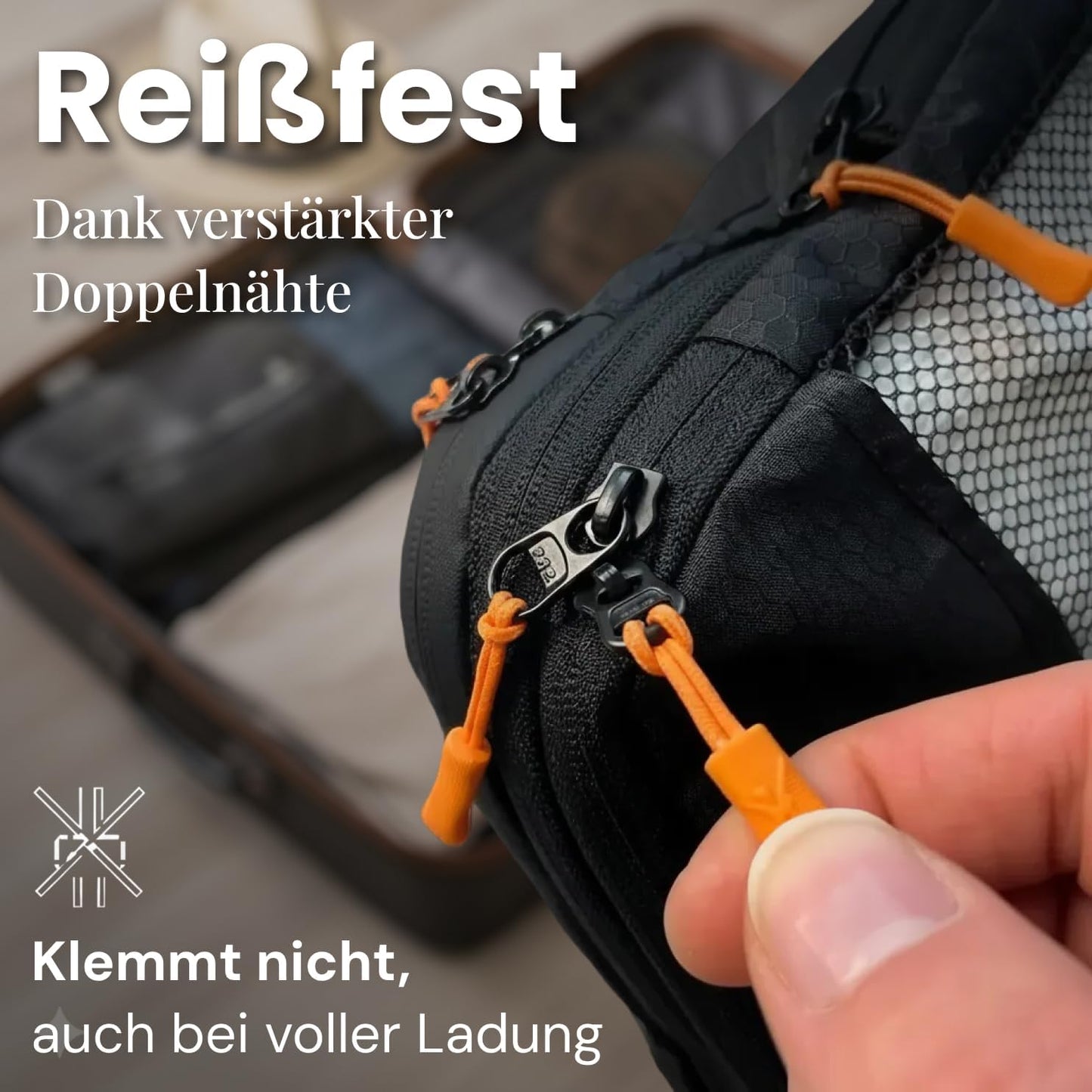 4-teiliges Packwürfel-Set, Midnight Escape - Schwarz 4-teilig