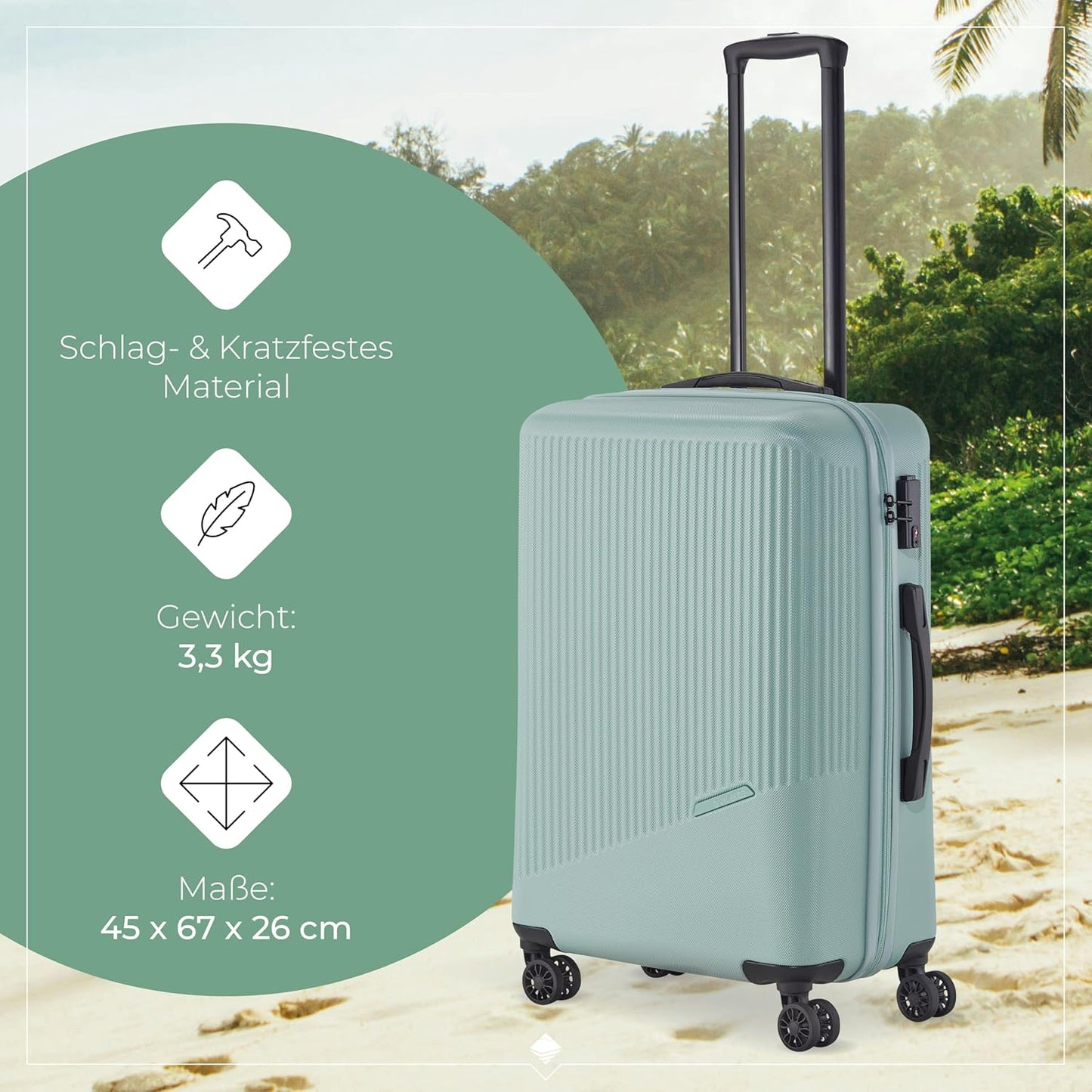Bali, Mint Trolley Grösse M (67 cm)