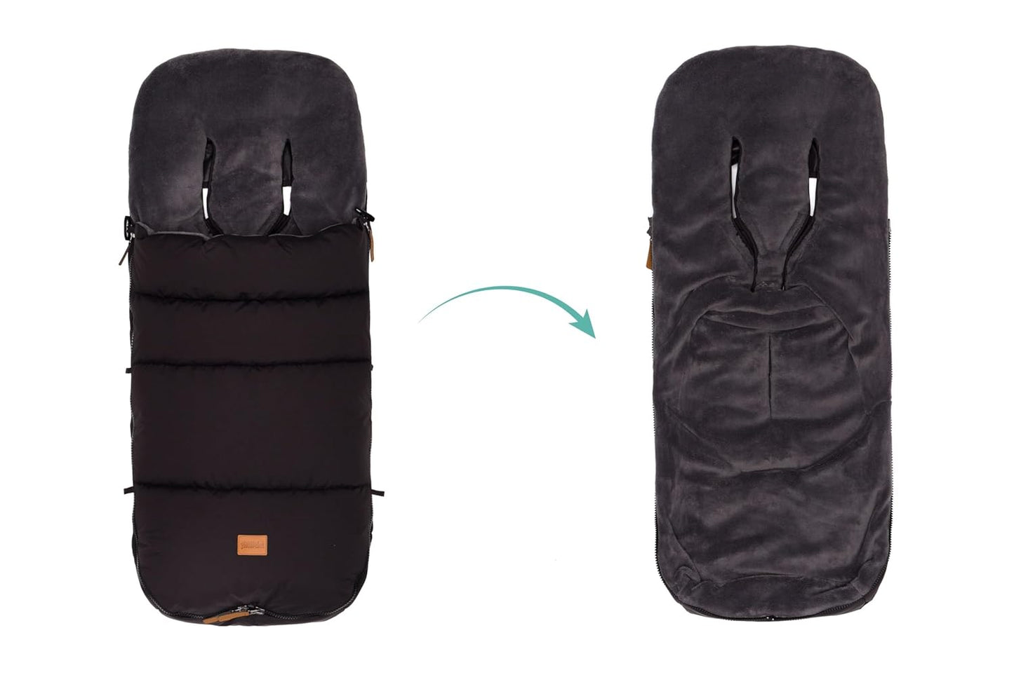 Winterfusssack 'Kinley Exklusiv', Schwarz