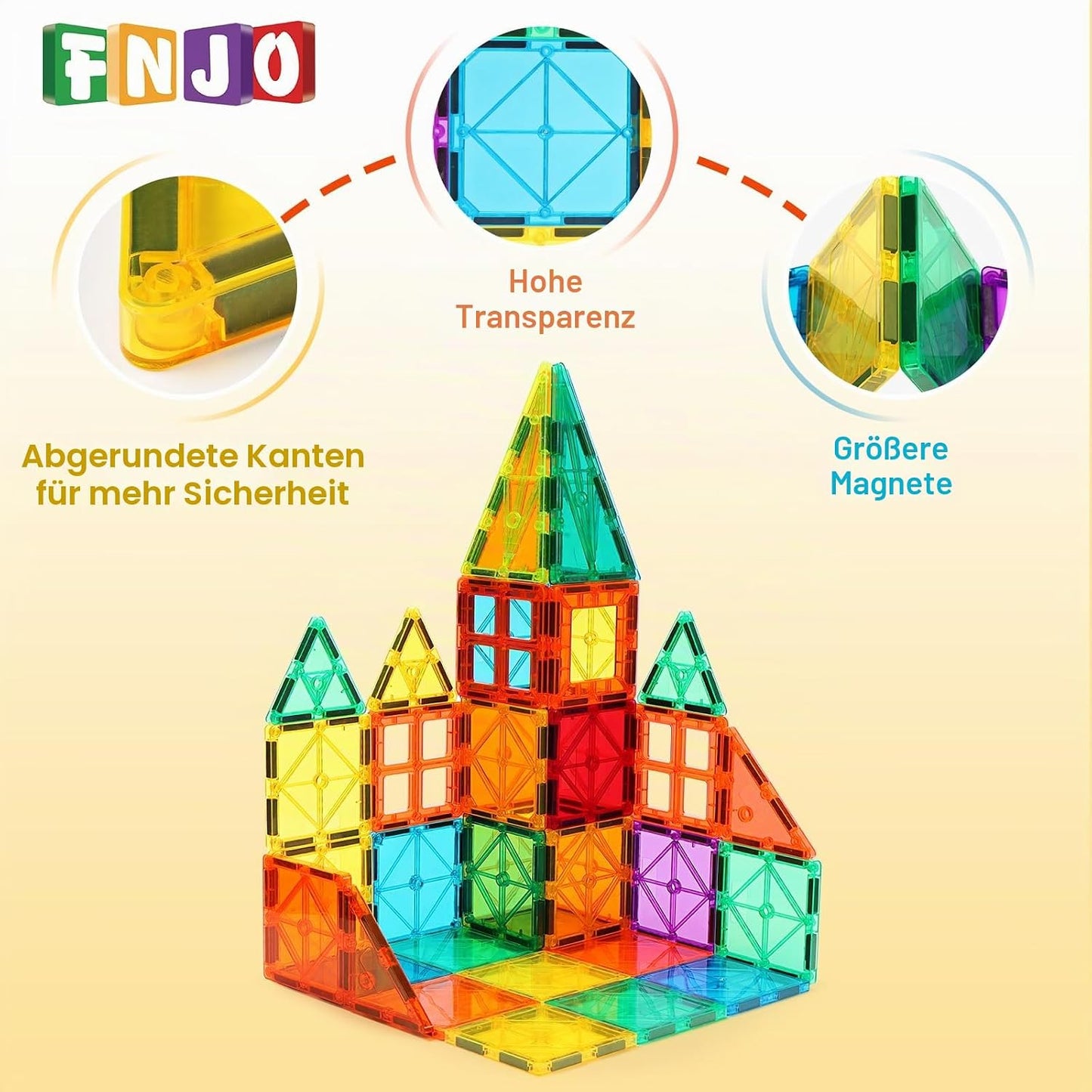 100-teiliges Magnetbausteine-Set, 100-tlg