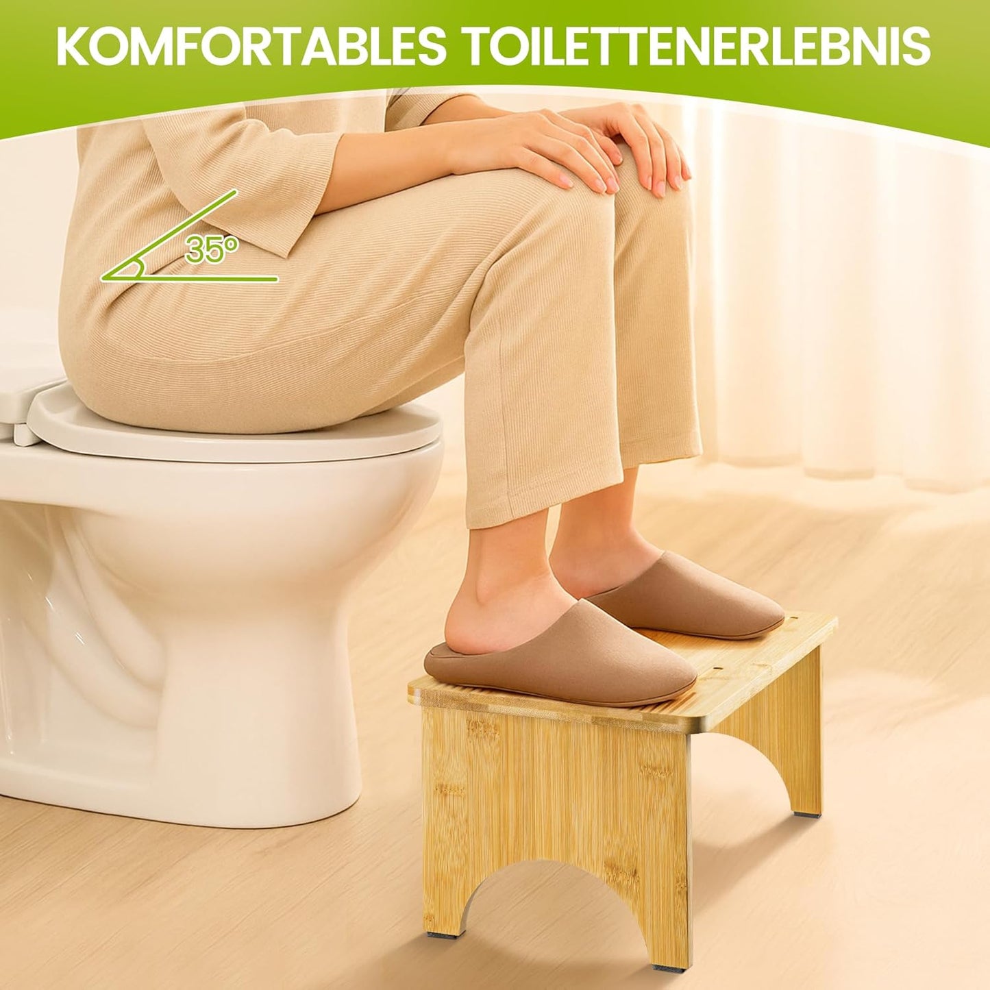 Ergonomischer Toilettenhocker