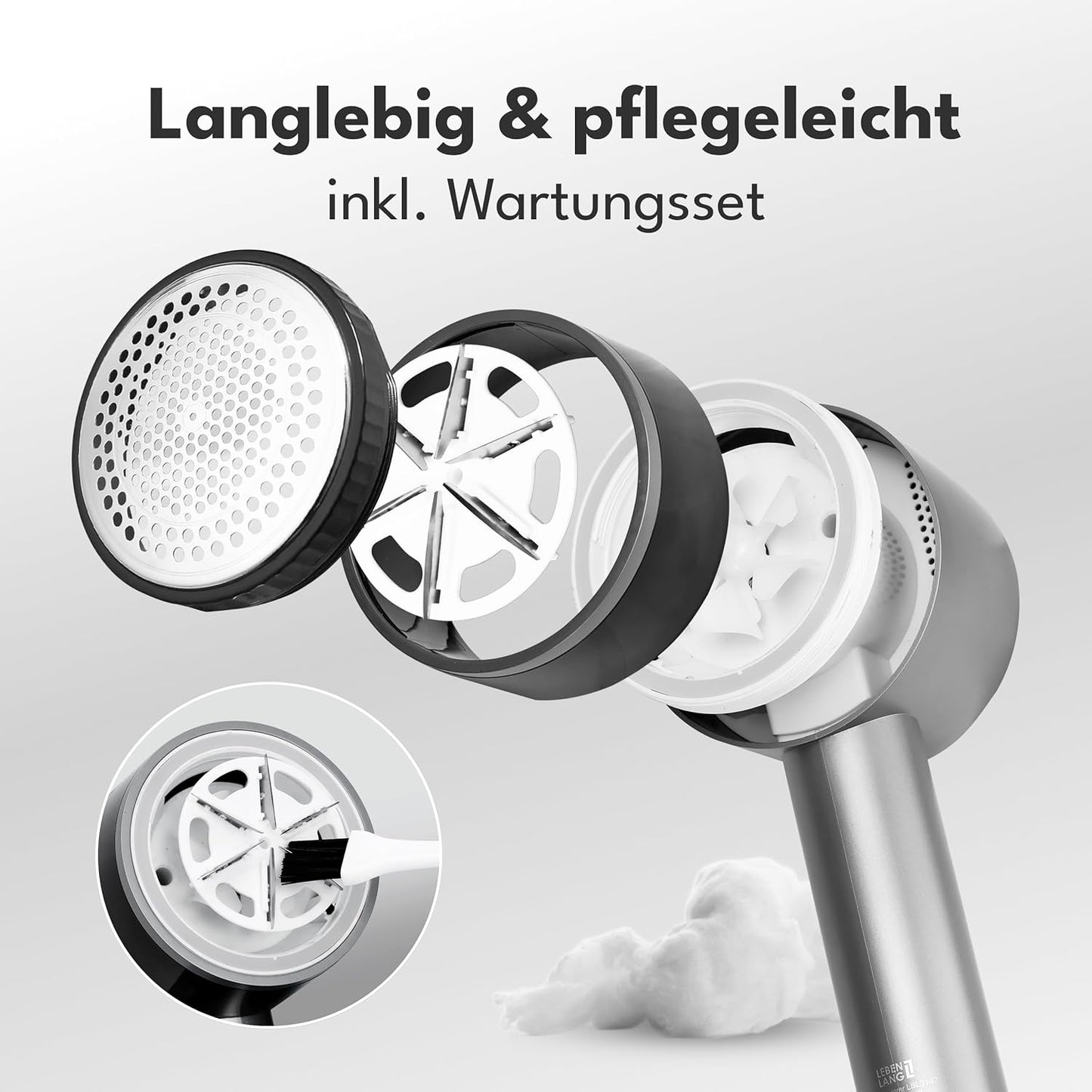 Elektrischer Fusselrasierer mit LED-Display