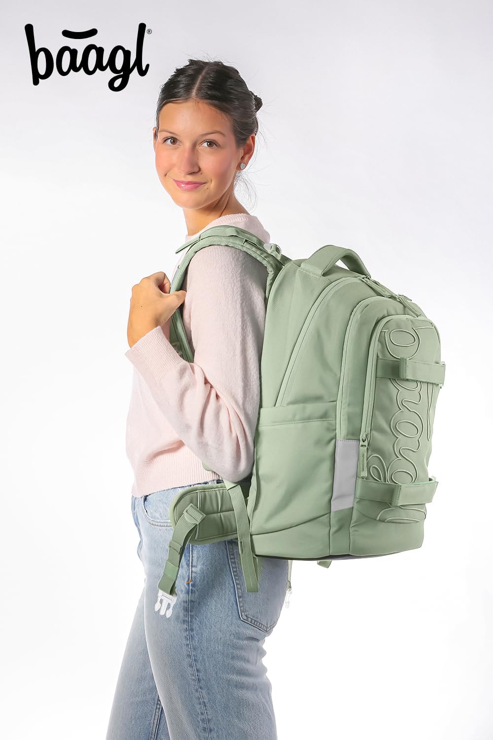 3-teiliges Schulrucksack-Set für Teenager, Mentol