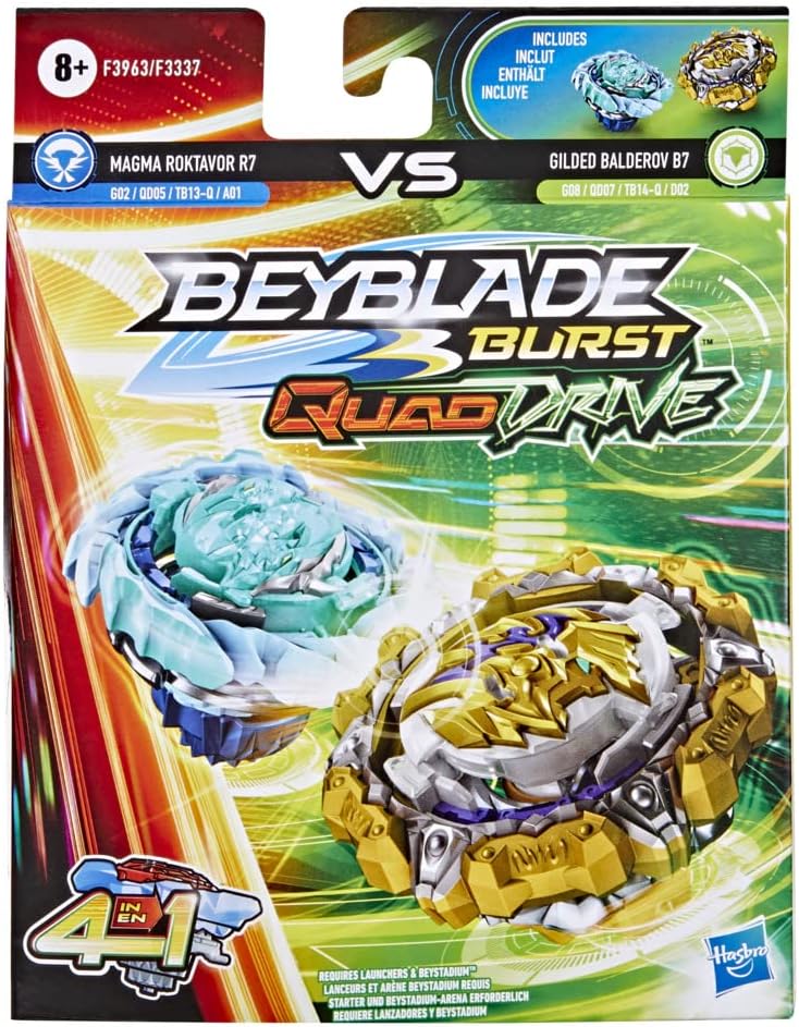 QuadDrive Battle Kreisel Magma Roktavor & Gilded Balderov