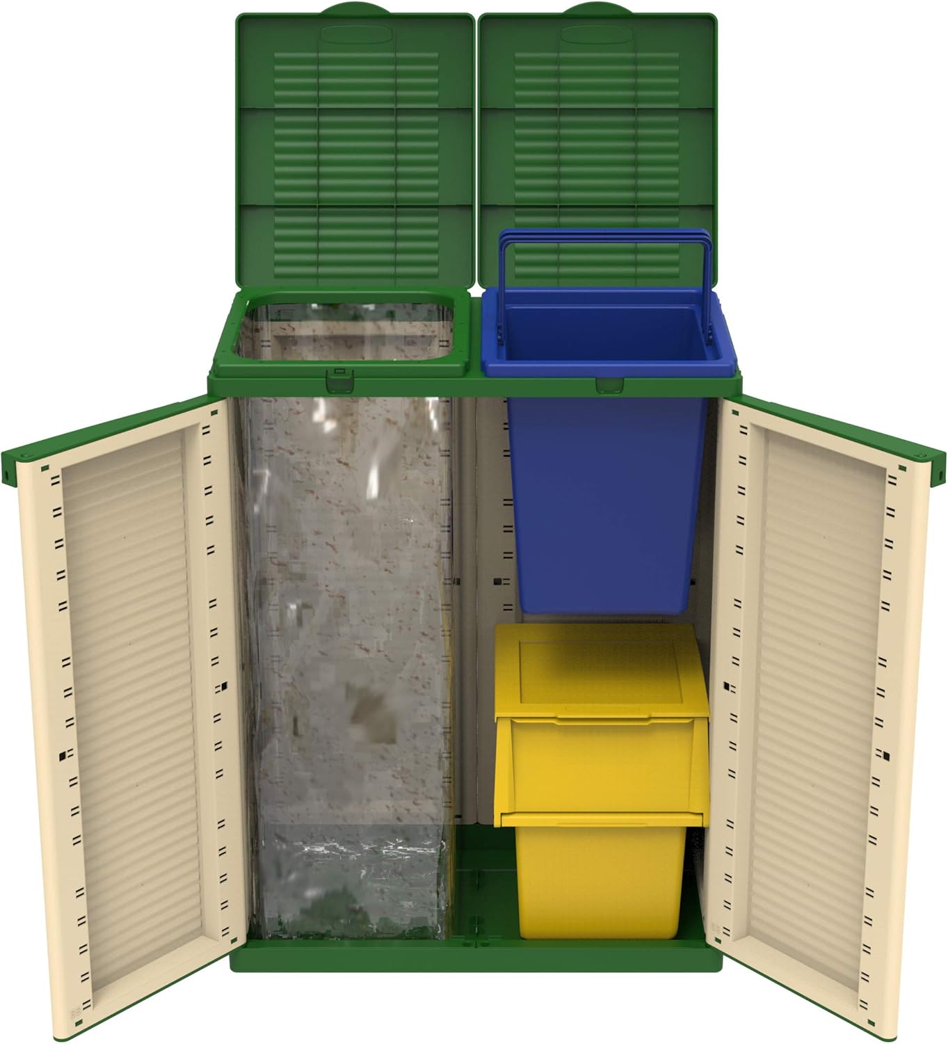 2er-Set Abfalltrennsystem Ecobin, Behälter Blau