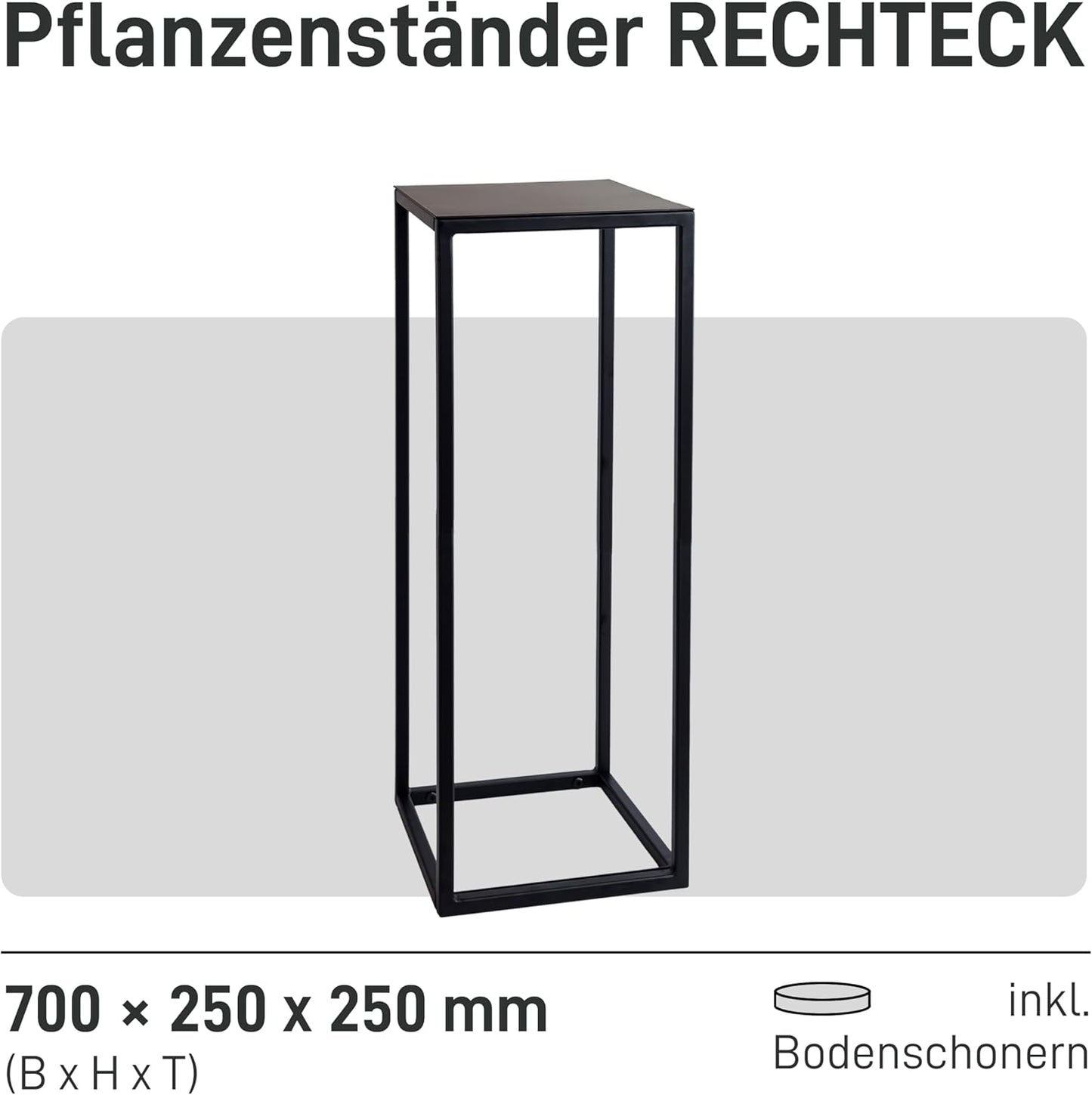 Blumenständer, H70cm|Schwarz