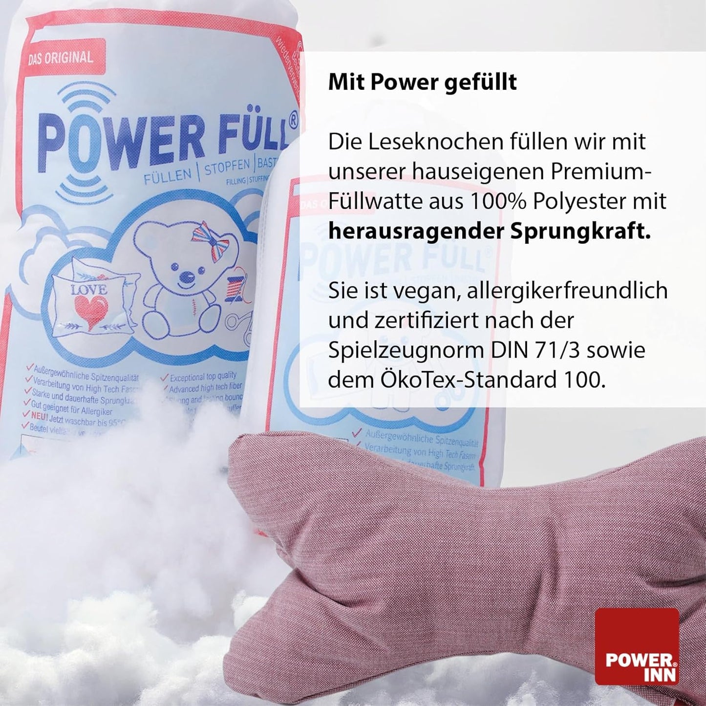 Leseknochen, Altrosa 53% Baumwolle / 47% Polyester