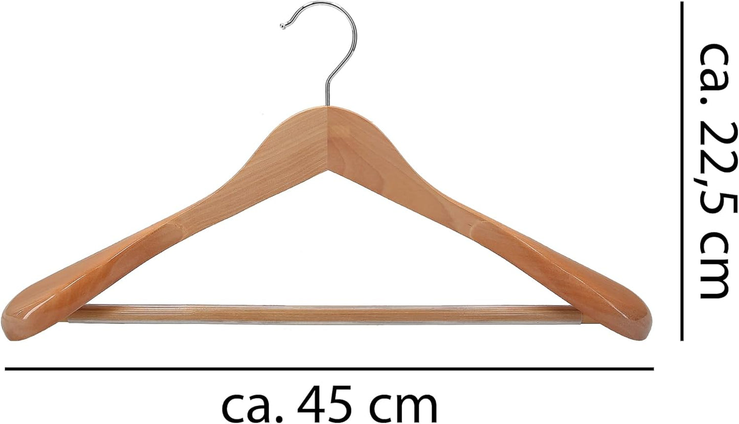 Holz-Kleiderbügel-Set (5 Stück, 45 cm), 5