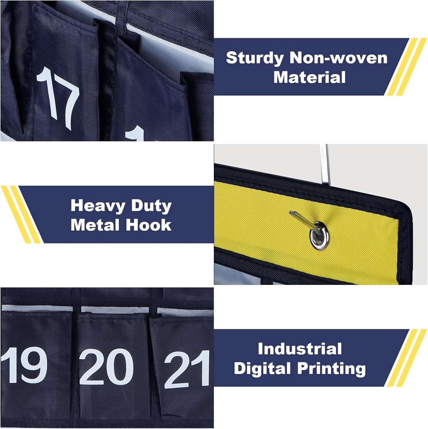 Handygarage für Klassenzimmer mit 30 Taschen, Marineblau