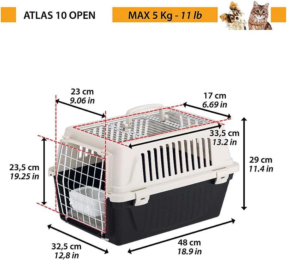 Transportbox Atlas 10 Open, 2 Türe, L 48 x B 33 x H 29 cm, Braun