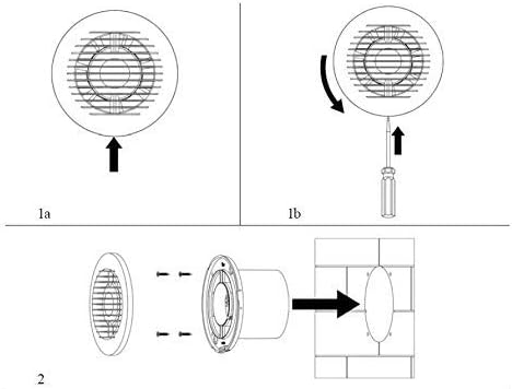Bad-Lüfter mit Feuchtigkeitssensor und Timer (125mm), Ø 125mm