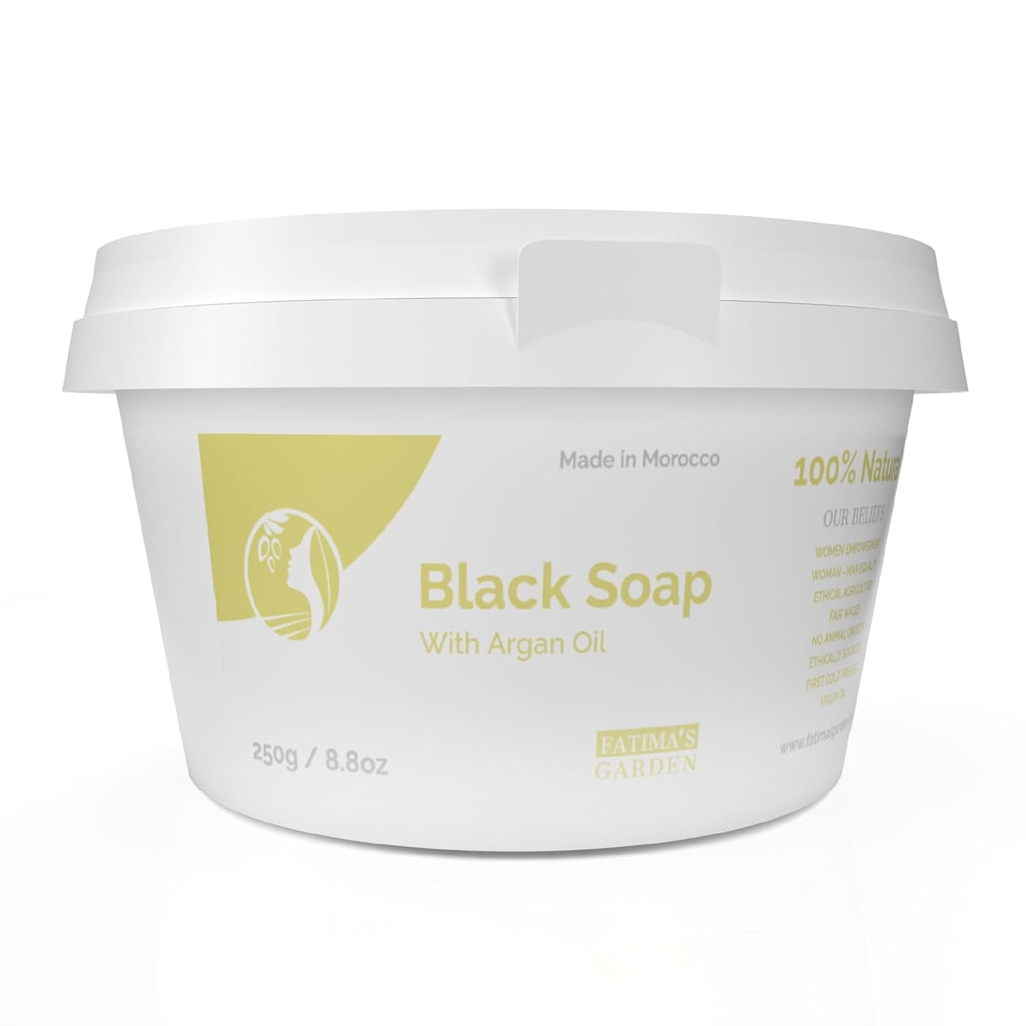Peeling-Reiniger Schwarze Seife mit Arganöl (250 g), mit Arganöl 250 g (1er Pack)