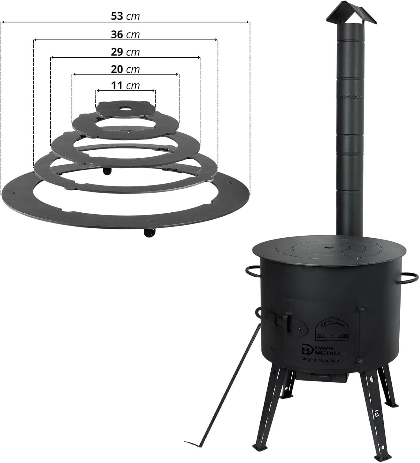 Utschak mit Adapter-Ringen, mit Adapter-Ringe