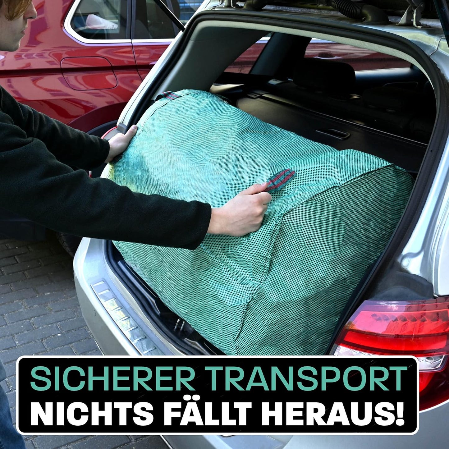 3er-Set Gartenabfallsack mit Deckel, 3