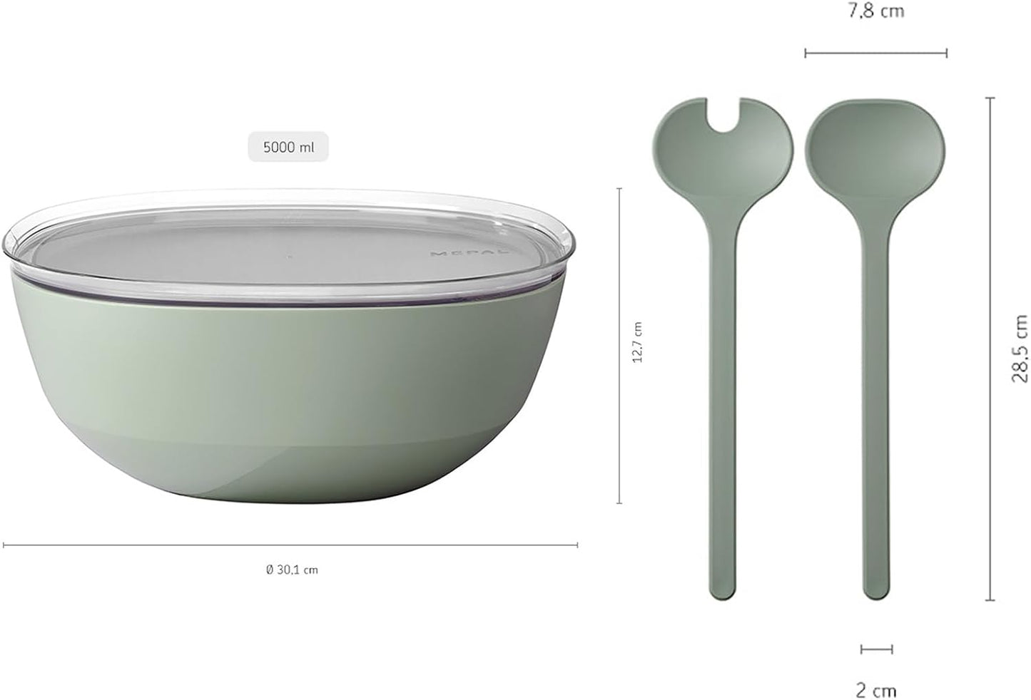 Salat-Set Silueta, Nordic Sage 5000 ml
