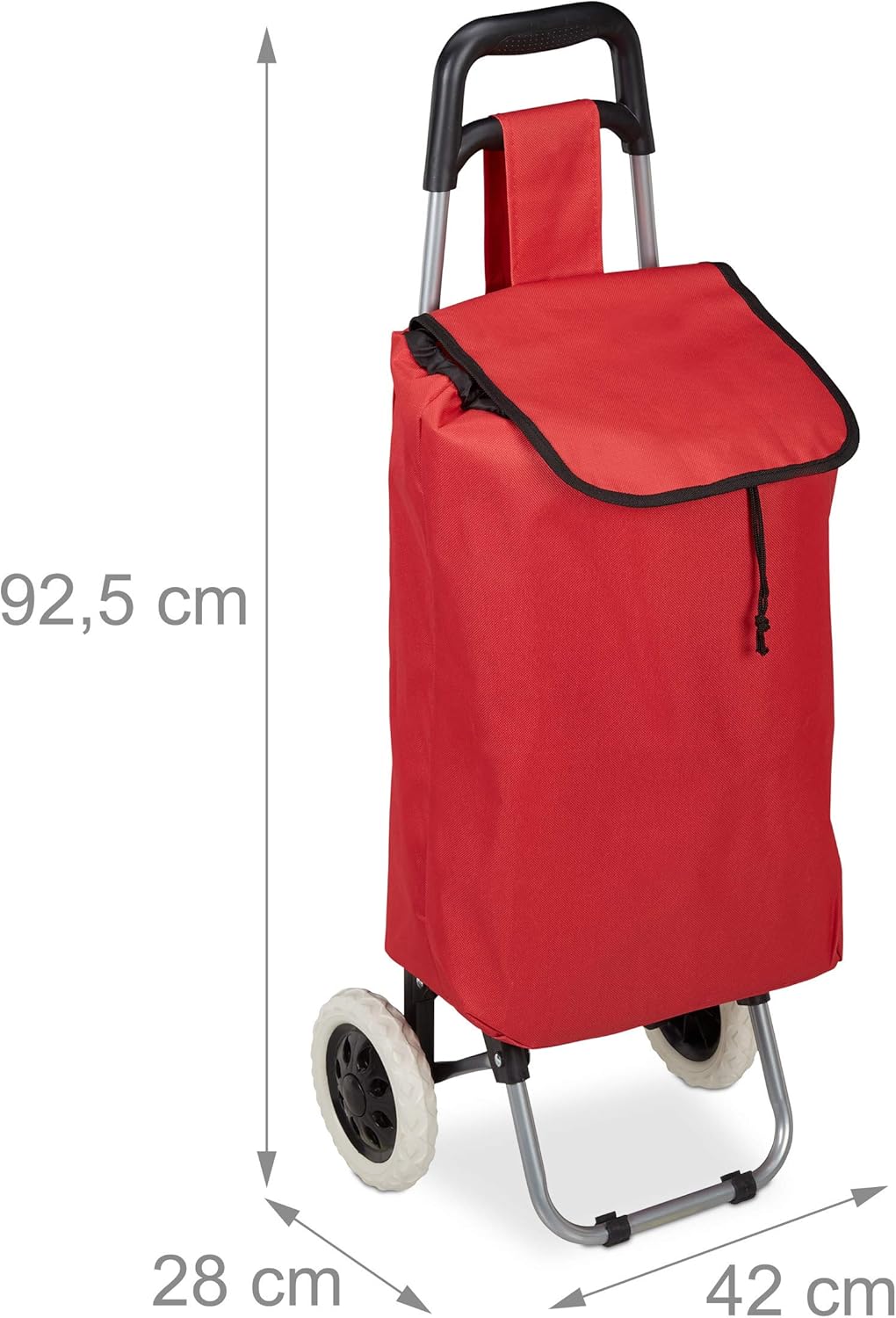Klappbarer Einkaufstrolley, Rot