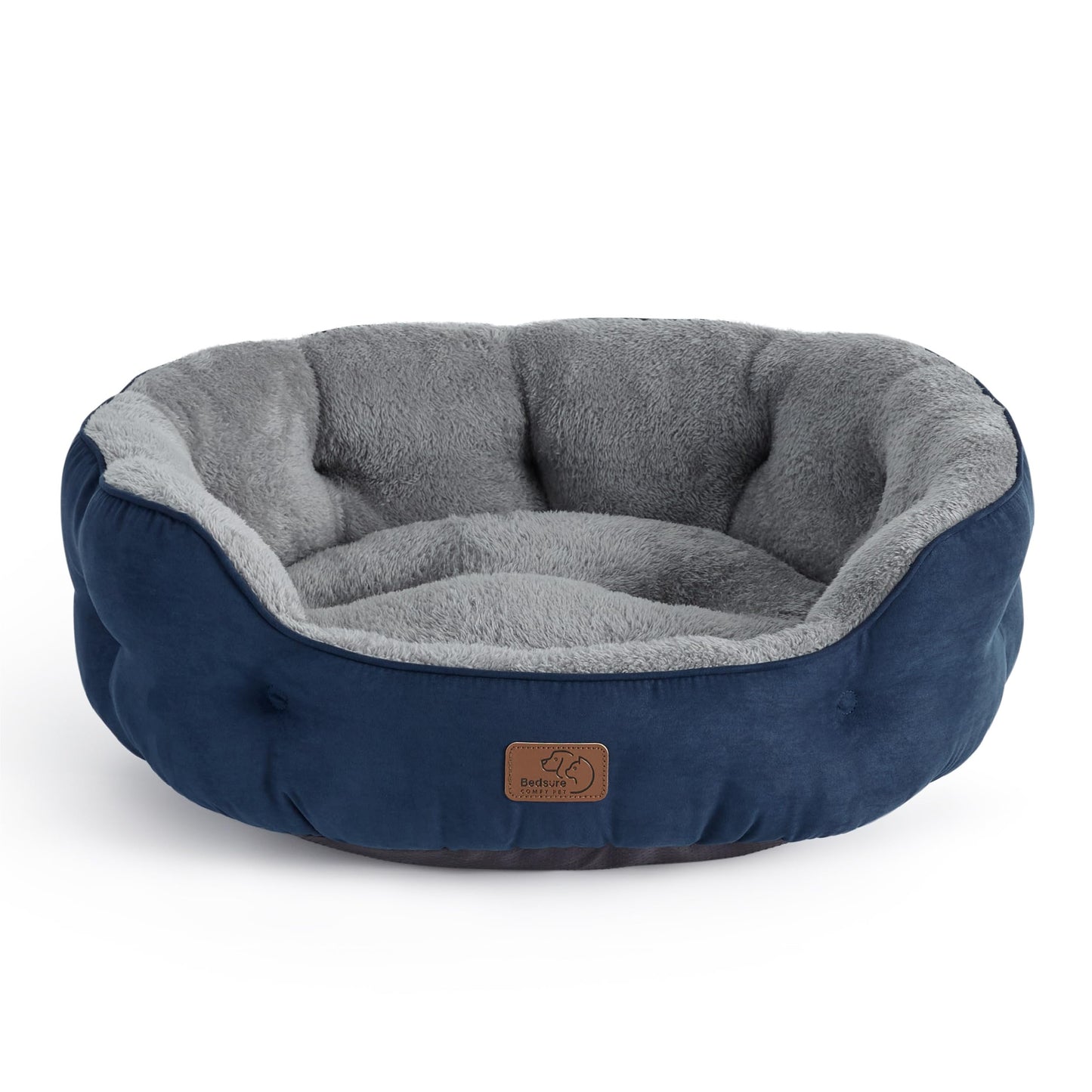 Waschbares Katzenbett mit Wende-Innenkissen, Navyblau L 63 x B 53 x H 20 cm