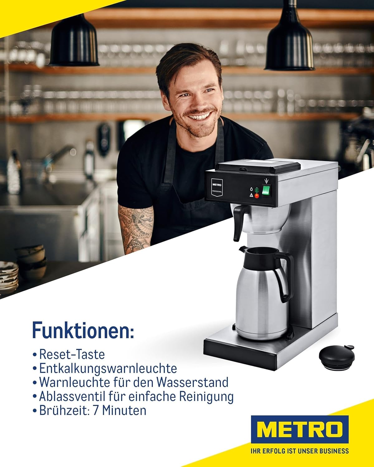 Filterkaffeemaschine GCA2101 mit Pumpkanne (2.3L), 2.3L Wassertank mit Pumpkanne